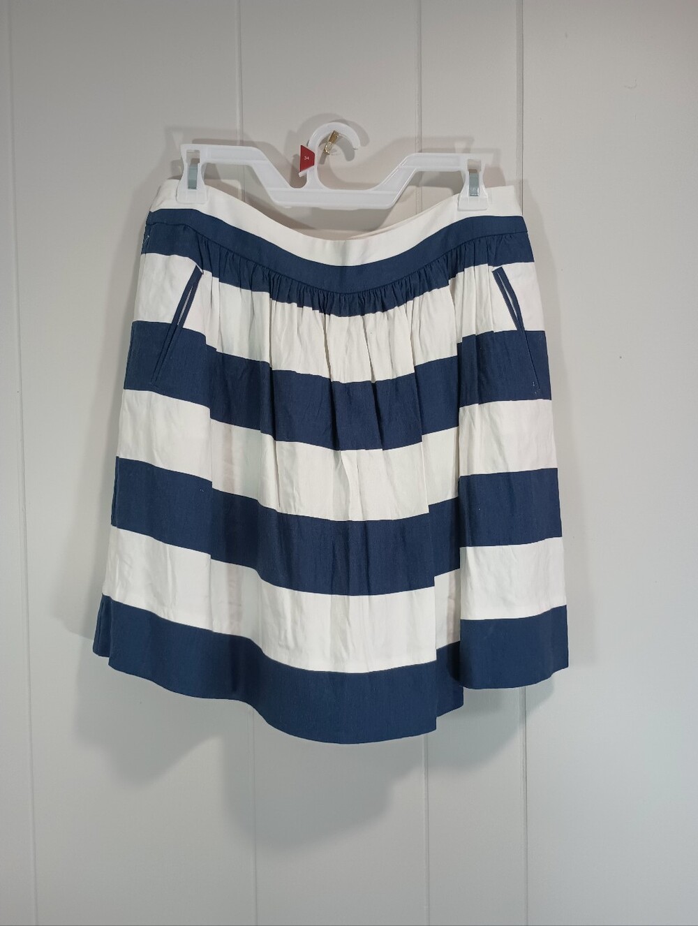 Cynthia Rowley Navy & White Striped Skirt